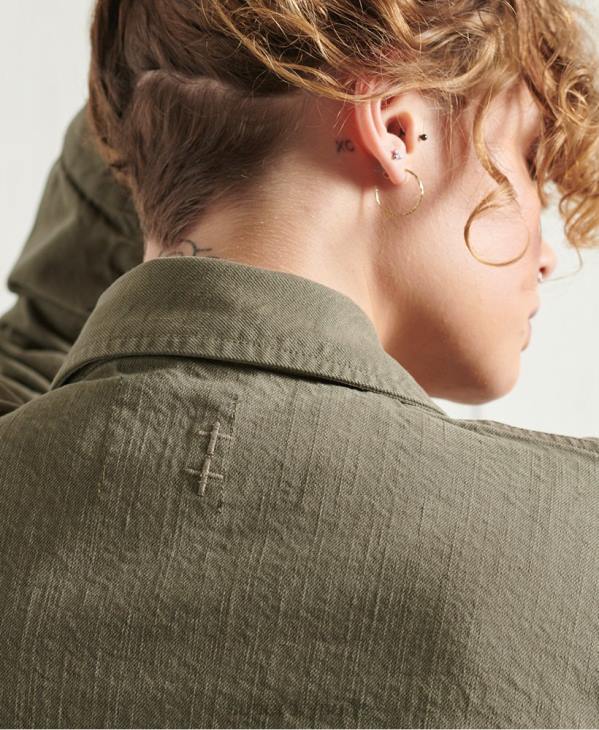 Superdry femmes veste d'artiste sec en édition limitée D64Z5690 vêtements kaki