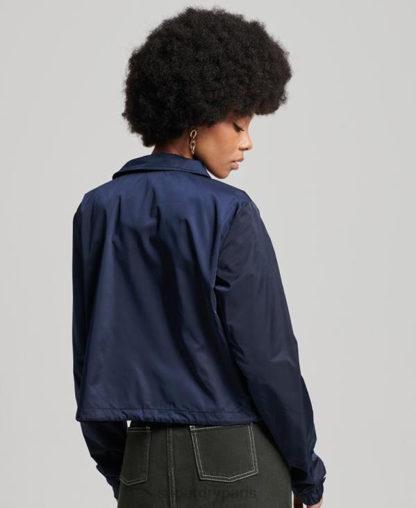 Superdry femmes veste d'entraîneur essentielle D64Z5425 vêtements marine