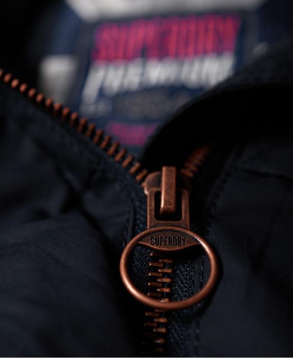 Superdry femmes veste d'essai à quatre poches D64Z3860 vêtements marine