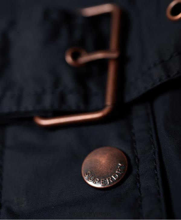 Superdry femmes veste d'essai à quatre poches D64Z3860 vêtements marine