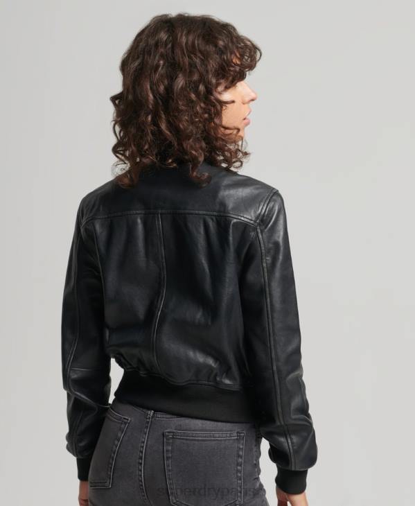Superdry femmes veste de club indé D64Z5413 vêtements noir