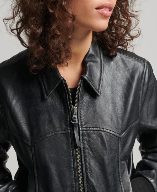 Superdry femmes veste de club indé D64Z5413 vêtements noir
