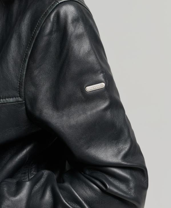 Superdry femmes veste de club indé D64Z5413 vêtements noir