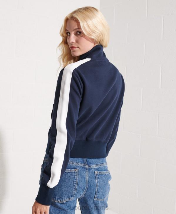 Superdry femmes veste de jogging à rayures D64Z5519 vêtements marine