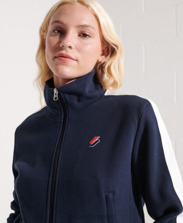 Superdry femmes veste de jogging à rayures D64Z5519 vêtements marine