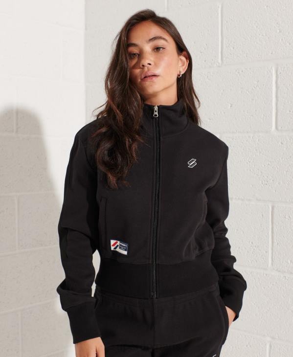 Superdry femmes veste de jogging à rayures D64Z5545 vêtements noir