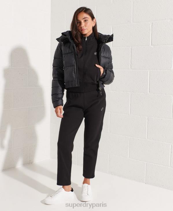 Superdry femmes veste de jogging à rayures D64Z5545 vêtements noir
