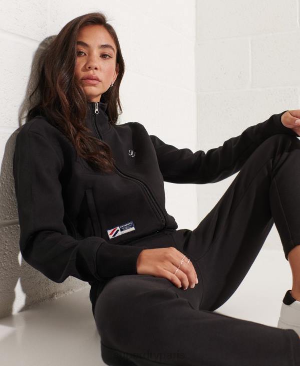 Superdry femmes veste de jogging à rayures D64Z5545 vêtements noir