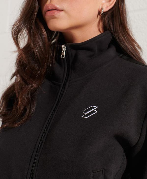 Superdry femmes veste de jogging à rayures D64Z5545 vêtements noir