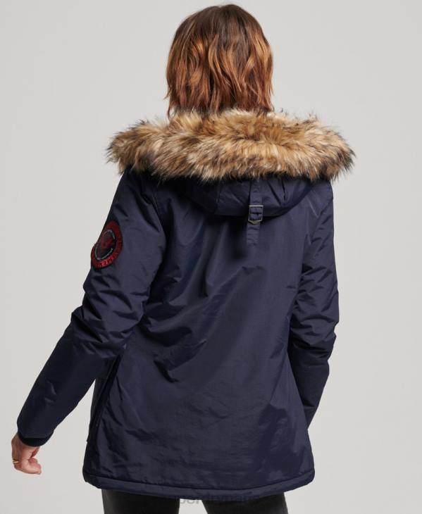 Superdry femmes veste de parka everest D64Z5570 vêtements marine
