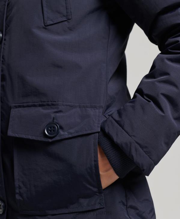Superdry femmes veste de parka everest D64Z5570 vêtements marine