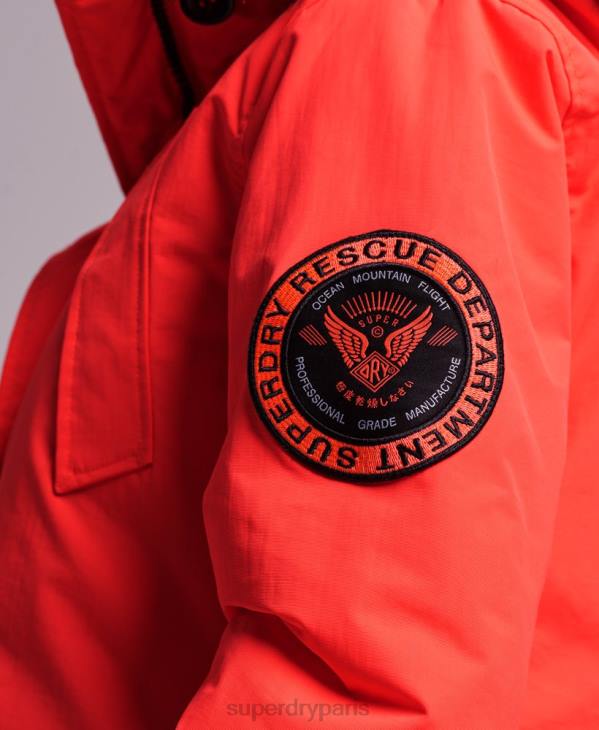 Superdry femmes veste de parka everest D64Z5648 vêtements corail