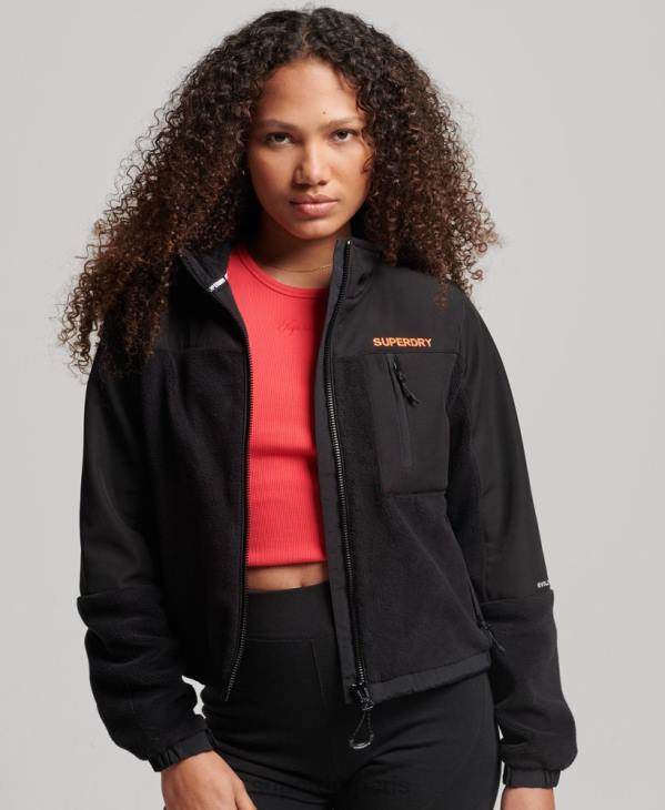 Superdry femmes veste de randonnée hybride code D64Z3615 vêtements noir