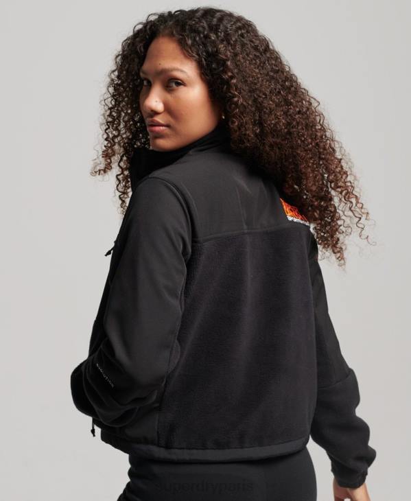 Superdry femmes veste de randonnée hybride code D64Z3615 vêtements noir