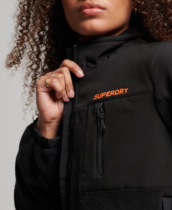 Superdry femmes veste de randonnée hybride code D64Z3615 vêtements noir