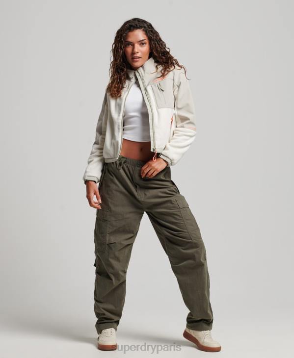 Superdry femmes veste de randonnée hybride code D64Z3616 vêtements crème