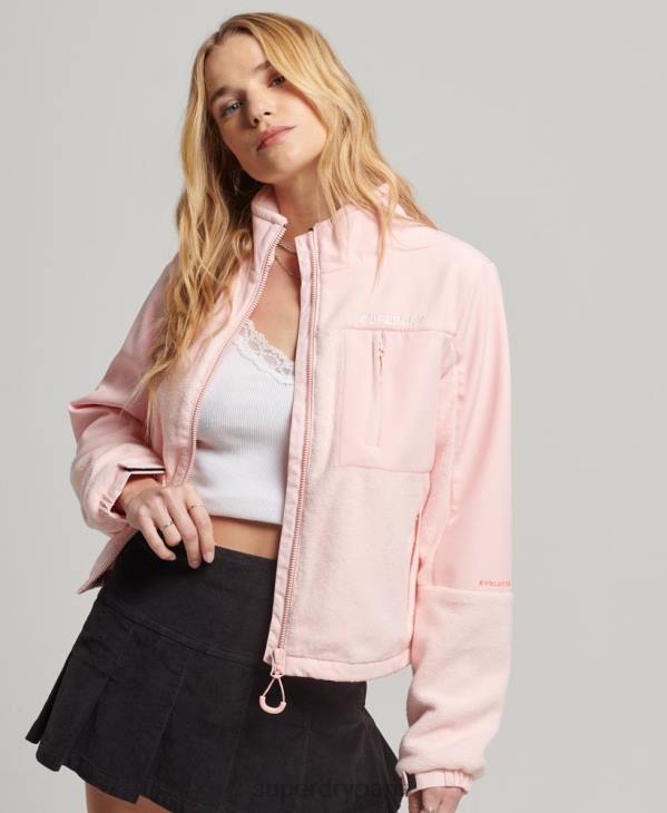Superdry femmes veste de randonnée hybride code D64Z3617 vêtements rose
