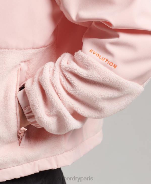 Superdry femmes veste de randonnée hybride code D64Z3617 vêtements rose