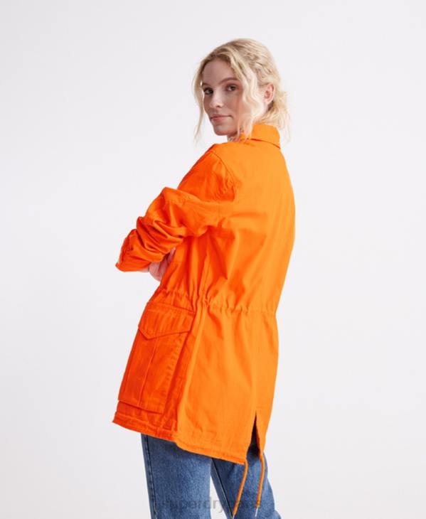Superdry femmes veste de recrue du désert D64Z3856 vêtements orange