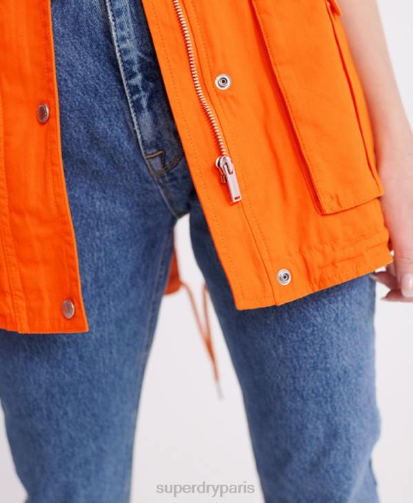 Superdry femmes veste de recrue du désert D64Z3856 vêtements orange