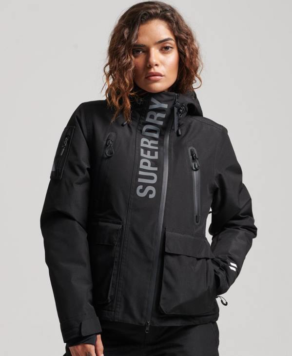 Superdry femmes veste de sauvetage ultime D64Z6541 vêtements noir