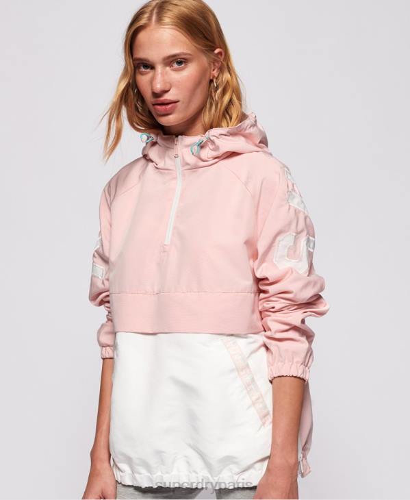 Superdry femmes veste de survêtement color block D64Z3861 vêtements rose