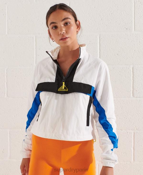 Superdry femmes veste de survêtement color block D64Z5526 vêtements blanc