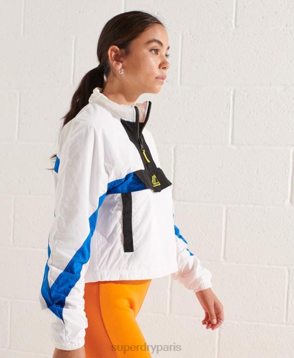 Superdry femmes veste de survêtement color block D64Z5526 vêtements blanc
