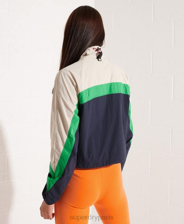 Superdry femmes veste de survêtement color block D64Z5592 vêtements marine