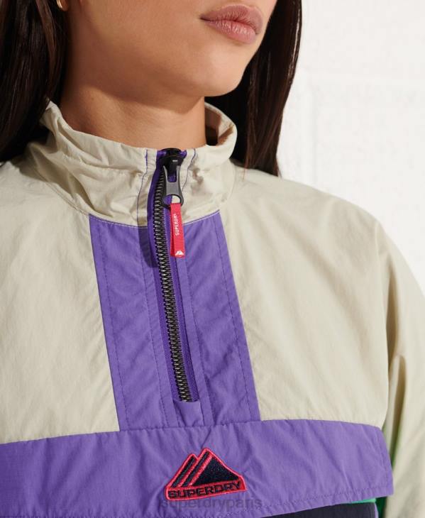 Superdry femmes veste de survêtement color block D64Z5592 vêtements marine