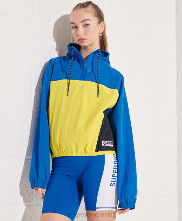 Superdry femmes veste de survêtement courte D64Z5706 vêtements bleu
