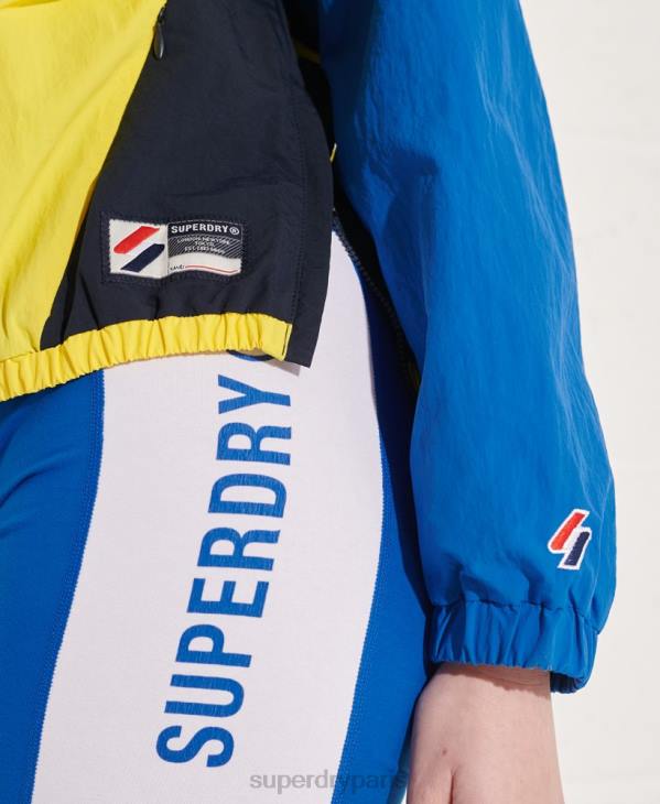 Superdry femmes veste de survêtement courte D64Z5706 vêtements bleu