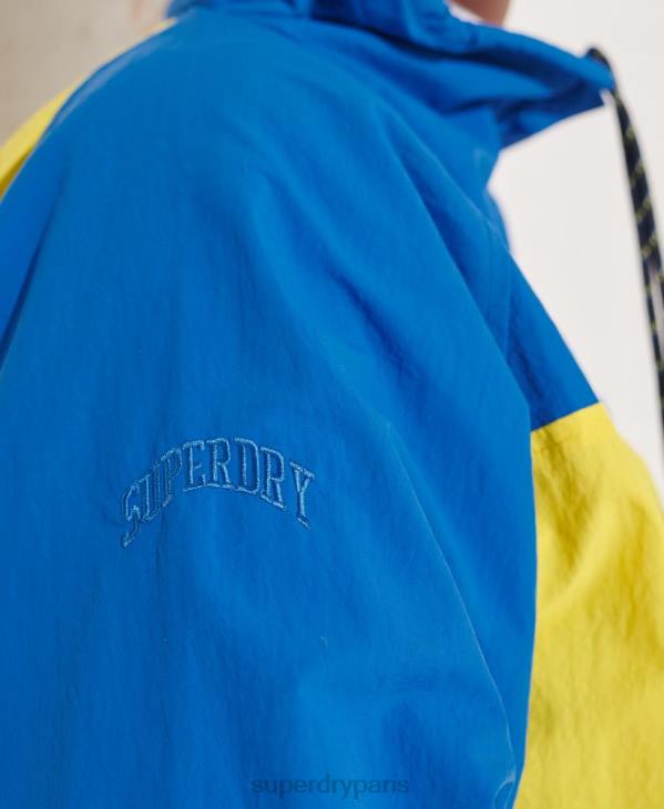 Superdry femmes veste de survêtement courte D64Z5706 vêtements bleu