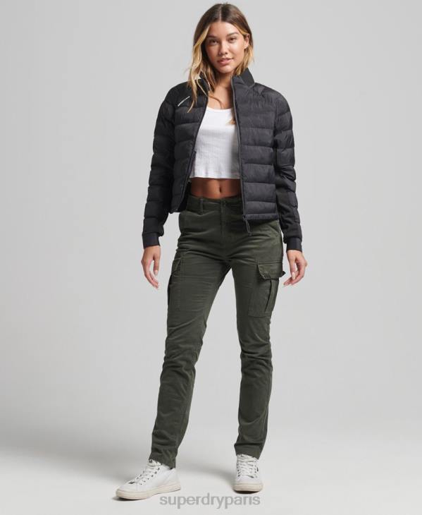 Superdry femmes veste de survêtement hybride technique D64Z5650 vêtements noir