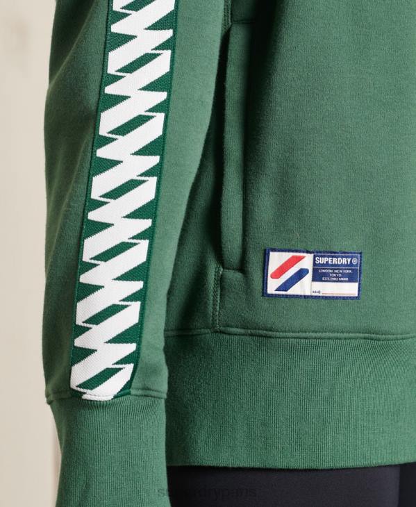 Superdry femmes veste de survêtement oversize à bande D64Z6166 vêtements vert