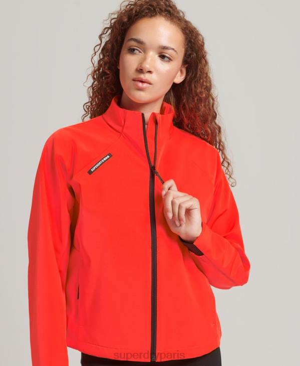 Superdry femmes veste de survêtement technique softshell D64Z3703 vêtements corail
