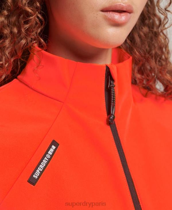 Superdry femmes veste de survêtement technique softshell D64Z3703 vêtements corail