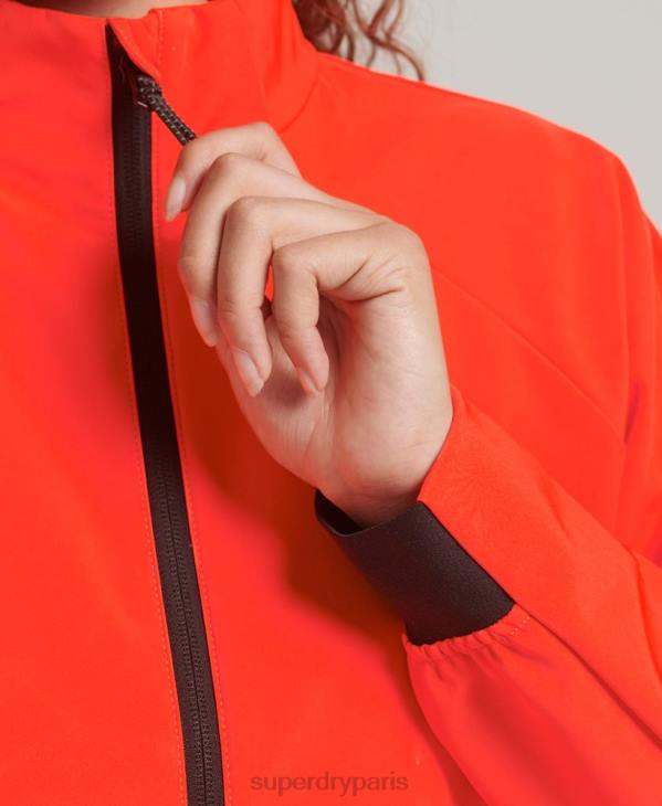 Superdry femmes veste de survêtement technique softshell D64Z3703 vêtements corail