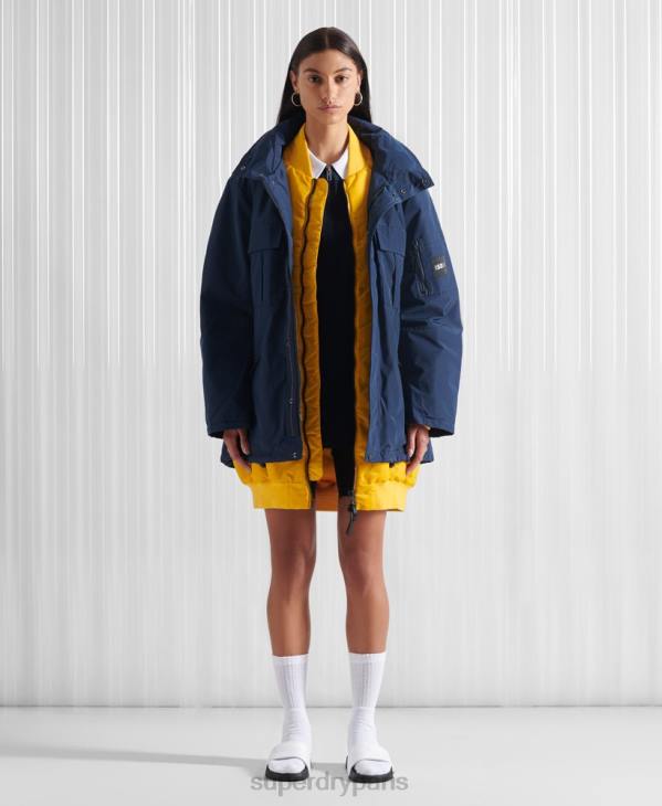 Superdry femmes veste double sdx new york en édition limitée D64Z4763 vêtements marine