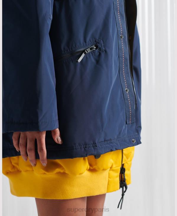 Superdry femmes veste double sdx new york en édition limitée D64Z4763 vêtements marine