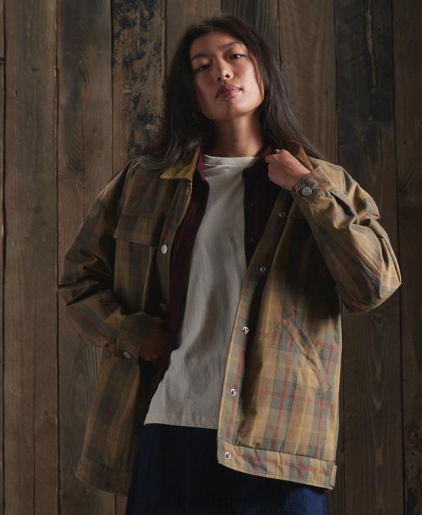 Superdry femmes veste dry cruiser en édition limitée D64Z5549 vêtements brun
