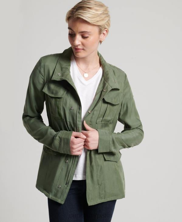 Superdry femmes veste en cupro m65 D64Z3544 vêtements vert