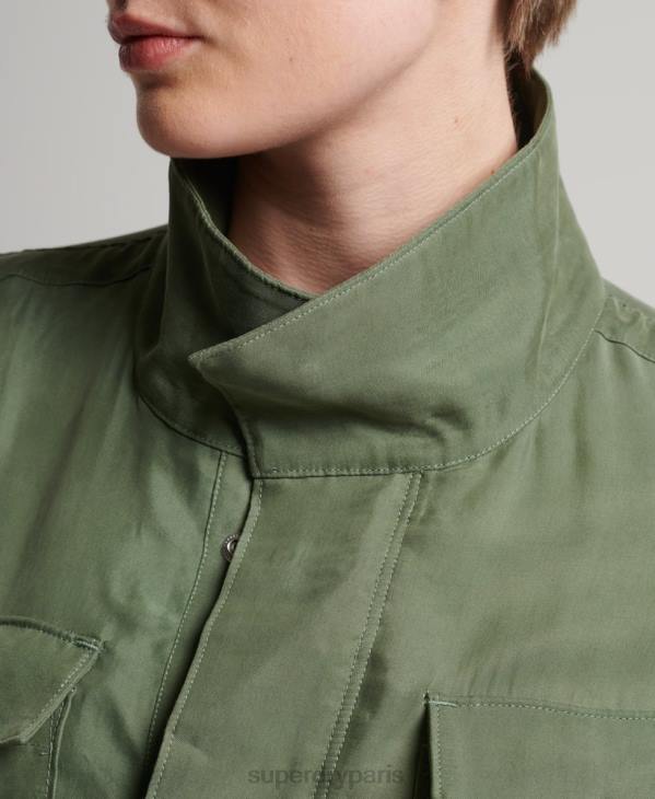 Superdry femmes veste en cupro m65 D64Z3544 vêtements vert