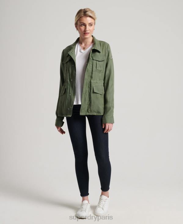 Superdry femmes veste en cupro m65 D64Z3544 vêtements vert