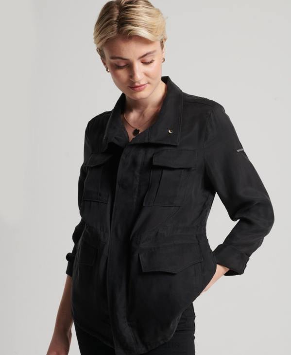 Superdry femmes veste en cupro m65 D64Z3613 vêtements noir