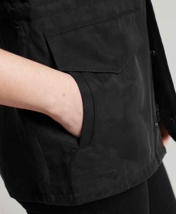 Superdry femmes veste en cupro m65 D64Z3613 vêtements noir