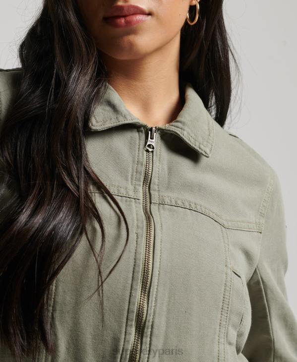 Superdry femmes veste en toile indie club D64Z1956 vêtements vert
