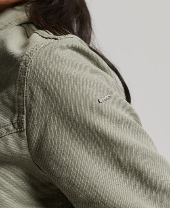 Superdry femmes veste en toile indie club D64Z1956 vêtements vert