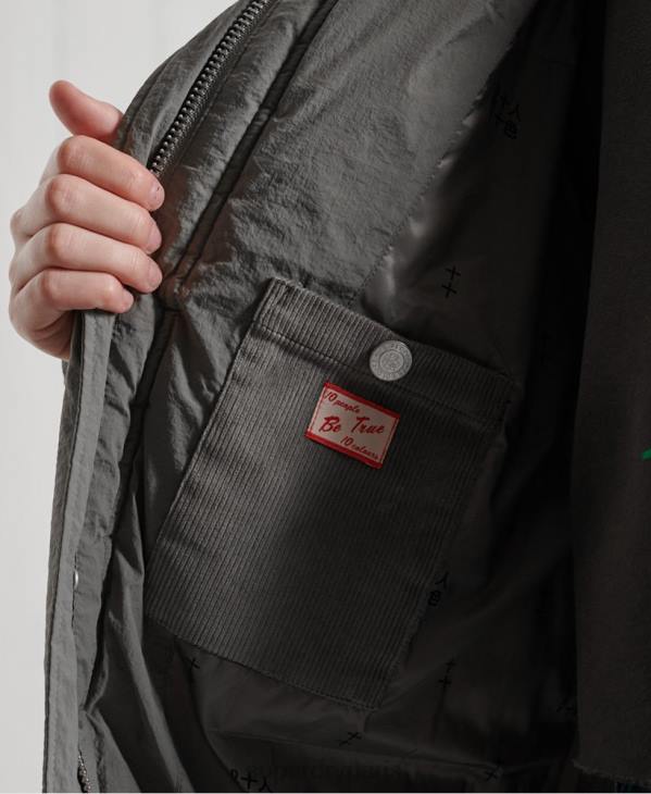 Superdry femmes veste entonnoir en duvet sec en édition limitée D64Z5696 vêtements argent