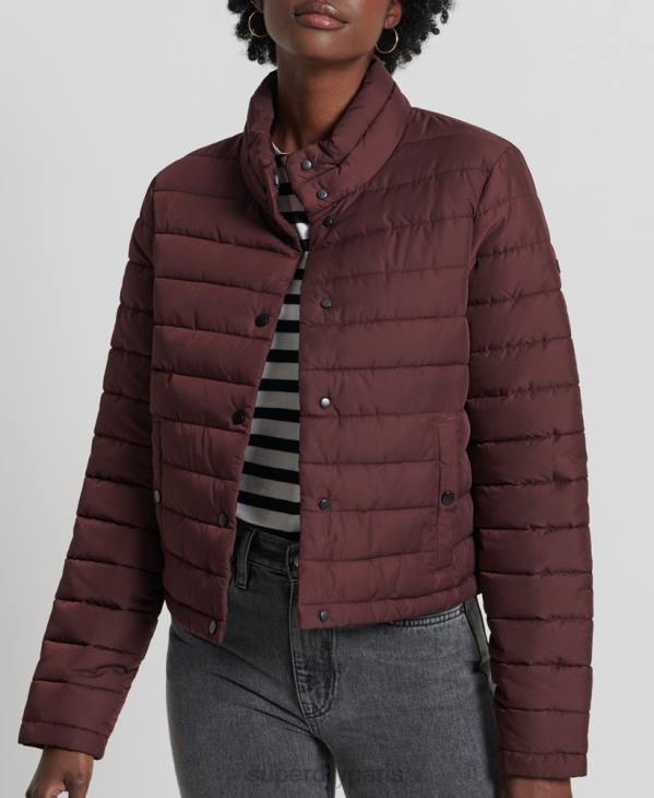 Superdry femmes veste fuji carrée D64Z5535 vêtements rouge